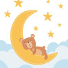 20 Sacchetti Baby Decora: buste con decori luna orsetto e stelline 12,5 +3 x h 24 cm