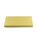 Sottotorta rigido oro rettangolare 30x40xh1,2 cm Decora: vassoio in cellulosa rivestito in alluminio color oro