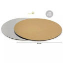 12 Dischi sottili sottotorta accoppiati oro e argento da 16 x h 0,15 cm da Decora