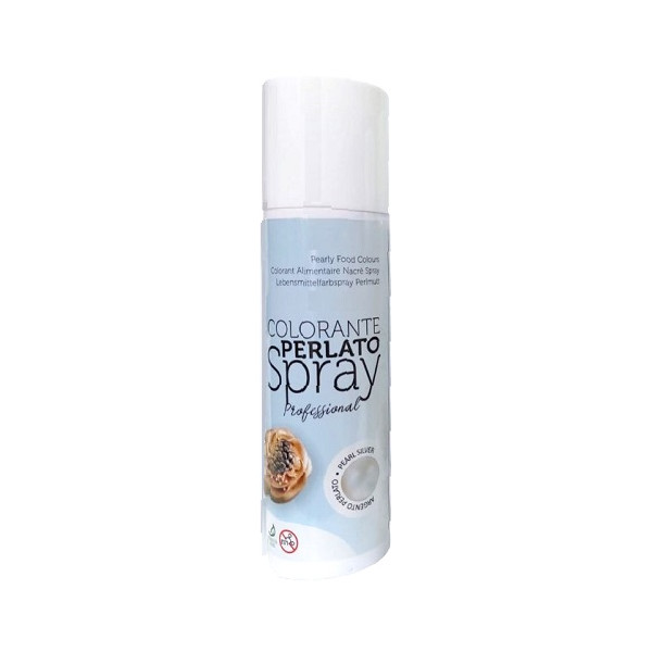 Pearly Silver 250 ml Volcke Aerosol: colorante alimentare spray argento perlato