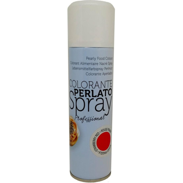 Pearly Strawberry Red colorante alimentare spray rosso fragola perlato da 250 ml