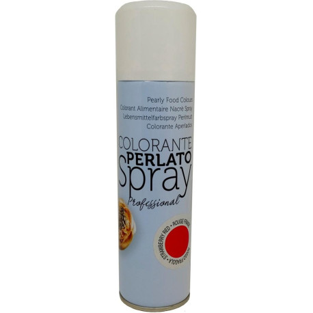 Pearly Strawberry Red colorante alimentare spray rosso fragola perlato da 250 ml Pearly Strawberry Red colorante alimentare spray rosso fragola perlato da 250 ml