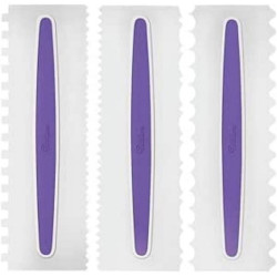 Pettini in Plastica Wilton – Set 3 Raschietti per Lisciare e Decorare Torte