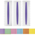 Set 3 pettini decoratorta in plastica 22,8 x h 7,6 cm Wilton