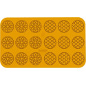 Stampo Ambra per 18 cavità in silicone giallo da Silikomart Linea Naturae