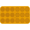 Stampo Ambra per 18 cavità in silicone giallo da Silikomart Linea Naturae