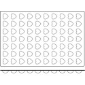 Stampo Mini Heart SQ032 Silikomart: teglia i silicone nero per 70 mini cuori da 3,9 x 3,6 x h 1,6 cm