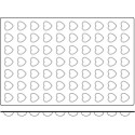 Stampo Mini Heart SQ032 Silikomart: teglia i silicone nero per 70 mini cuori da 3,9 x 3,6 x h 1,6 cm