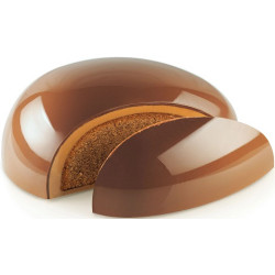 Cremona 1050 Silikomart – Set 2 Stampi, Base Antiaderente in T-Plus+ e Top in TritanTM per Uovo di Cioccolato