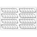 CH040 Riflesso B Chocado Silikomart: stampo in Tritan per 8 barrette di cioccolato con simmetrie riflesse 120 x 25 h 13 mm