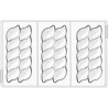 Riflesso T CH041 Chocado Silikomart; stampo in Tritan per cioccolat0 3 tavolette 143x60 h 13 mm Riflesso T CH041 Chocado Silikomart; stampo in Tritan per cioccolat0 3 tavolette 143x60 h 13 mm