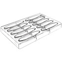 CH043 Sogno B Chocado Silikomart: stampo in Tritan per 10 barrette di cioccolato 115 x 25 h 15 mm