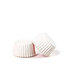 1000 Pirottini Bon Bon bianchi in carta diametro 2,7 cm altezza 1,7 cm