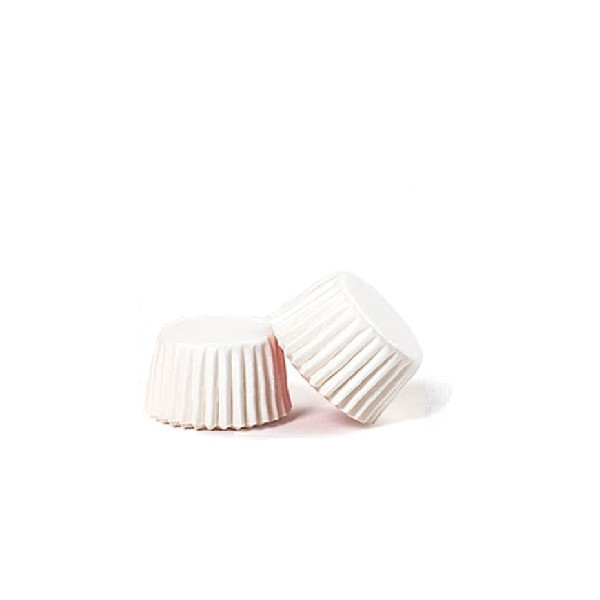 1000 Pirottini per bonbon in carta forno bianca di ø2,7xh1,7 cm