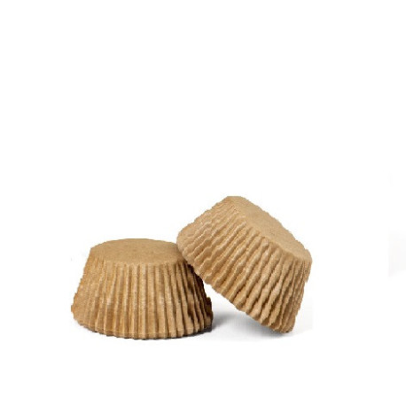 1000 Pirottini per bonbon in carta forno color avana naturale di ø2,7xh1,7 cm