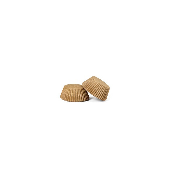 1000 Pirottini per mini muffin color avana naturale in carta forno di ø3,2xh2,2 cm