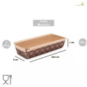 5 Stampi Plum Cake in carta da forno da 23,5x8xh7 cm per torte da 750 g