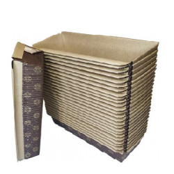 25 Stampi plum-cake in carta da forno da 20x6,5xh4,5 cm per torte da 300 g