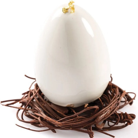 Stampo gelato Mul3D Egg per 5 Uova 3D da 100 ml in silicone Top White da Silikomart Stampo gelato Mul3D Egg per 5 Uova 3D da 100 ml in silicone Top White da Silikomart