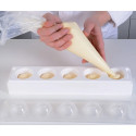 Stampo gelato Mul3D Egg per 5 Uova 3D da 100 ml  in silicone Top White da Silikomart