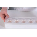 Stampo gelato Mul3D Egg per 5 Uova 3D da 100 ml  in silicone Top White da Silikomart