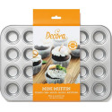 Teglia antiaderente per mini muffin Decora: pirofila per 24 muffin tondi da 4,3 X h 3 cm