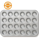 Teglia antiaderente per mini muffin Decora: pirofila per 24 muffin tondi da 4,3 X h 3 cm