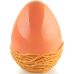 Nest Silikomart – Set 2 Stampi per Uova di Cioccolato con Nido 3D