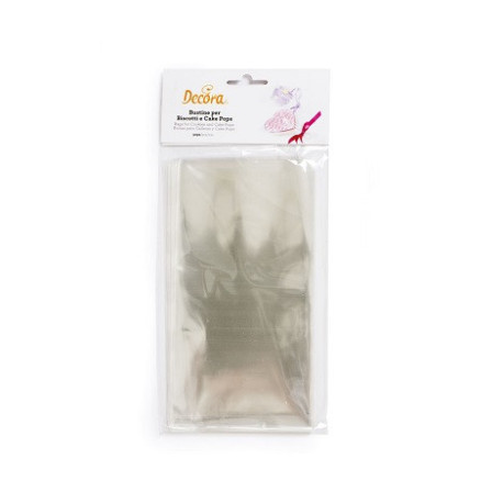 Set di 50 sacchetti trasparenti 10 x 20 cm da Decora in plastica per alimenti per caramelle biscotti e cake pops