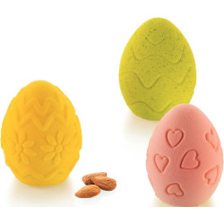 Egg Hunt Silikomart: stampo silicone per 11 uova di Pasqua con decori da scoprire da 5,3 x h6,7 cm capacità 100 ml