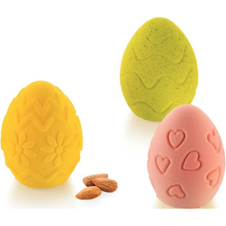Egg Hunt Silikomart: stampo silicone per 11 uova di Pasqua con decori da scoprire da 5,3 x h6,7 cm capacità 100 ml Egg Hunt Silikomart: stampo silicone per 11 uova di Pasqua con decori da scoprire da 5,3 x h6,7 cm capacità 100 ml
