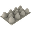 Egg Hunt Silikomart: stampo silicone per 11 uova di Pasqua 3D con decori da scoprire da 5,3 x h6,7 cm capacità 100 ml
