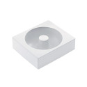 Savarin115/6 Silikomart: set 12 stampi savarin tortaflex per ciambelle ø11,5xh 4 cm in silicone bianco su vassoio 60x40 cm