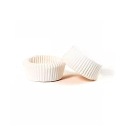 1000 Tartellette bianche: pirottini in carta forno di diametro 4 cm altezza 2 cm