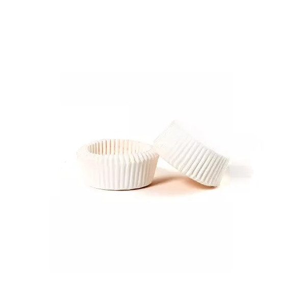 1000 Tartellette bianche: pirottini in carta forno di diametro 4 cm altezza 2 cm