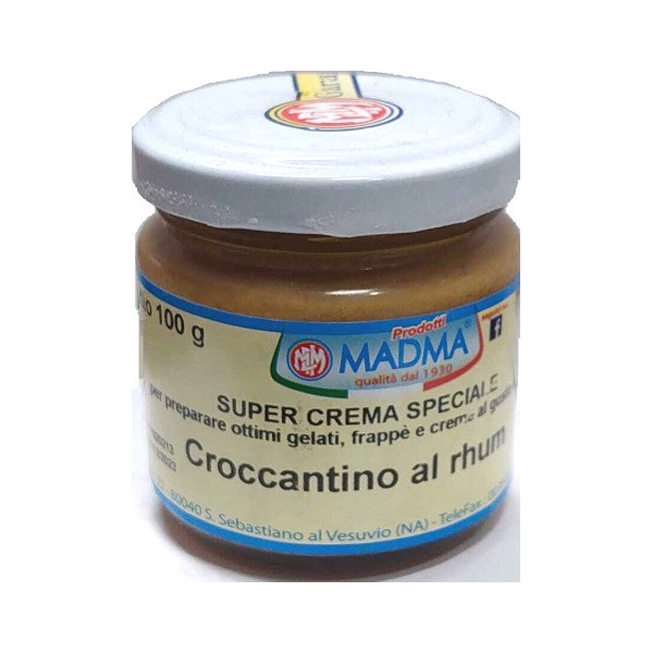 Pasta Croccantino al Rhum, in barattolo da 100 g di Madma