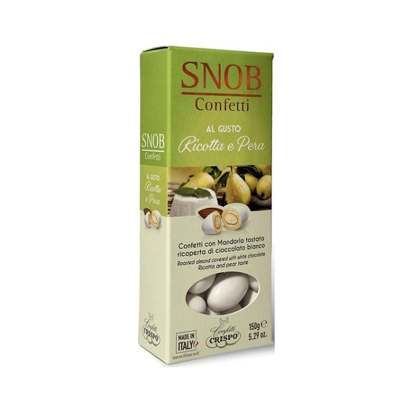 Snob Ricotta e Pera bianchi di Crispo, in confezione da 150 g