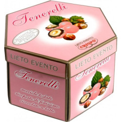 Tenerelli Lieto Evento Rosa Crispo confetti incartati singolarmente in astuccio da 500 g