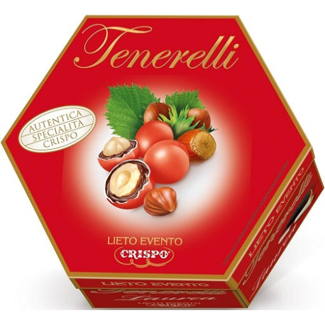 Tenerelli Lieto Evento Rossi Laurea Crispo confetti incartati singolarmente in astuccio da 500 g