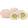 Ciocopistacchio Rosa Maxtris da 500 g: pistacchio tostato ricoperto di cioccolato bianco e confettato rosa Ciocopistacchio Rosa Maxtris da 500 g: pistacchio tostato ricoperto di cioccolato bianco e confettato rosa