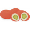 Ciocopistacchio Rosso Maxtris da 500 g: pistacchio tostato ricoperto di cioccolato bianco e confettato rosso Ciocopistacchio Rosso Maxtris da 500 g: pistacchio tostato ricoperto di cioccolato bianco e confettato rosso