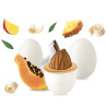 Maxtris Frutta Tropicale: confetti bianchi con mandorla tostata avvolta con cioccolato bianco al gusto di frutta tropicale
