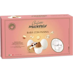 Maxtris  Babà con Panna confetti bianchi cioco-mandorla ai gusti babà con panna