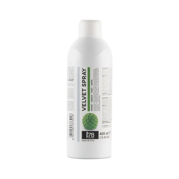 Colorante alimentare spray verde vellutato, Velvet Mini Spray verde da 400 ml Silikomart