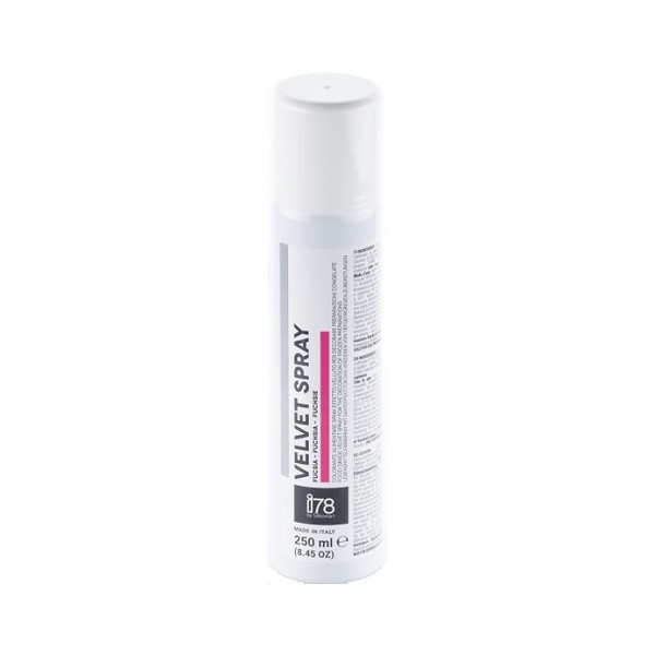 250 ml di colorante alimentare spray Fucsia vellutato, Velvet Spray Fuchsia della linea i78 di Silikomart.