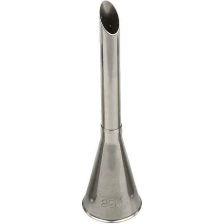 Bocchetta numero 230 o Cornetto Speciale per farcitura in acciaio inox ø1,8xh6,3 cm da Decora