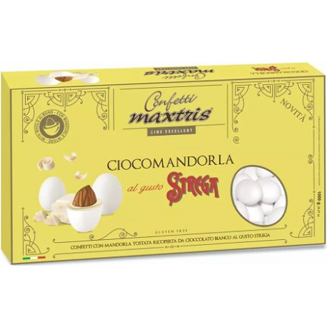 Maxtris Liquore Strega, confetti bianchi 1 Kg: cioco-mandorla al gusto Strega Maxtris Liquore Strega, confetti bianchi 1 Kg: cioco-mandorla al gusto Strega