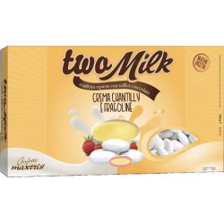 Two Milk Crema Chantilly e Fragoline, confetti bianchi Maxtris da 1kg