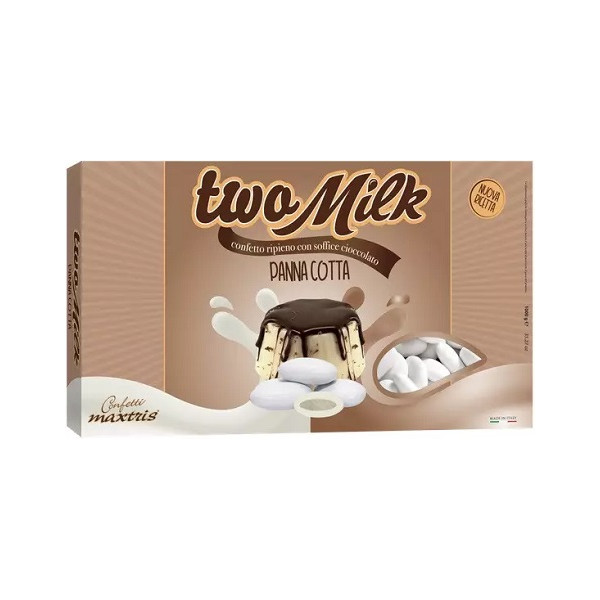 Two Milk Panna Cotta, confetti bianchi Maxtris 1 kg, il doppio cioccolato di Maxtris
