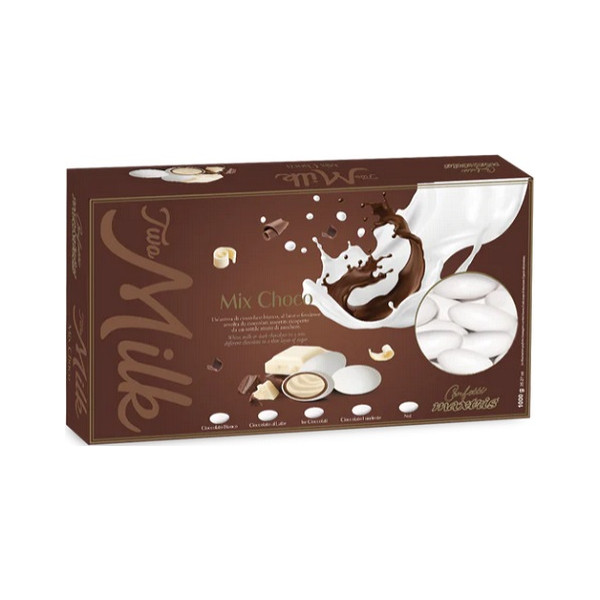 Two Milk Mix Choco, confetti bianchi Maxtris da 1 kg con doppio cioccolato